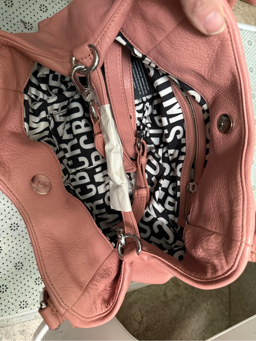 Marc by Marc Jacobs Blush Pink Pebbled Leather Satchel NWT - Picture 2 of 7